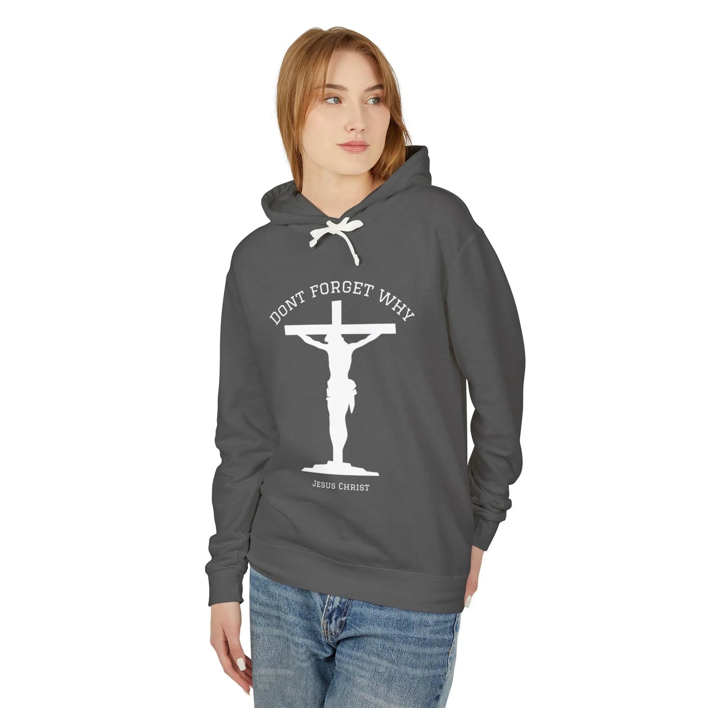 "Don't Forget Why", Faith-Inspired Lightweight Hoodie - Sheep Of Jesus