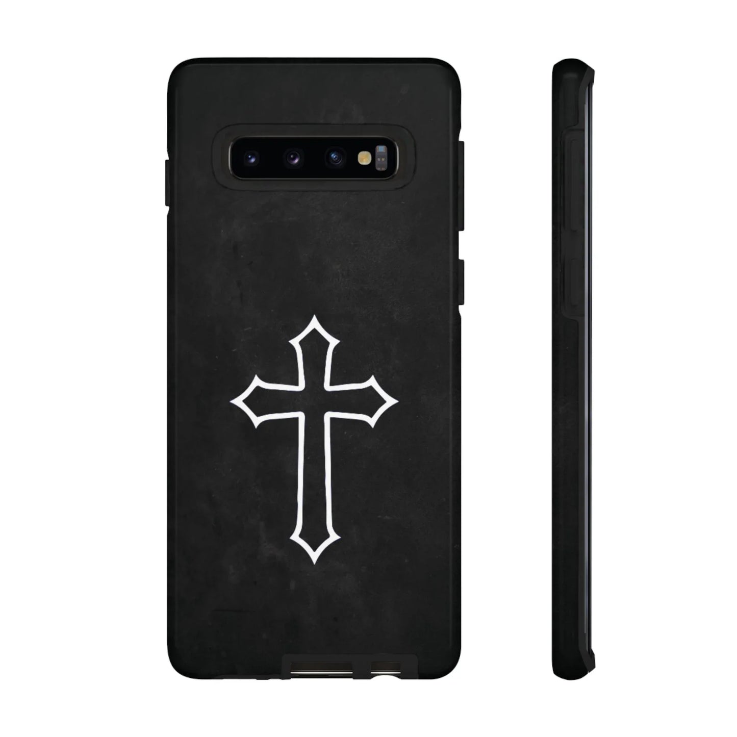 Black Christian Cross Phone Case - Glossy Edition - Sheep Of Jesus