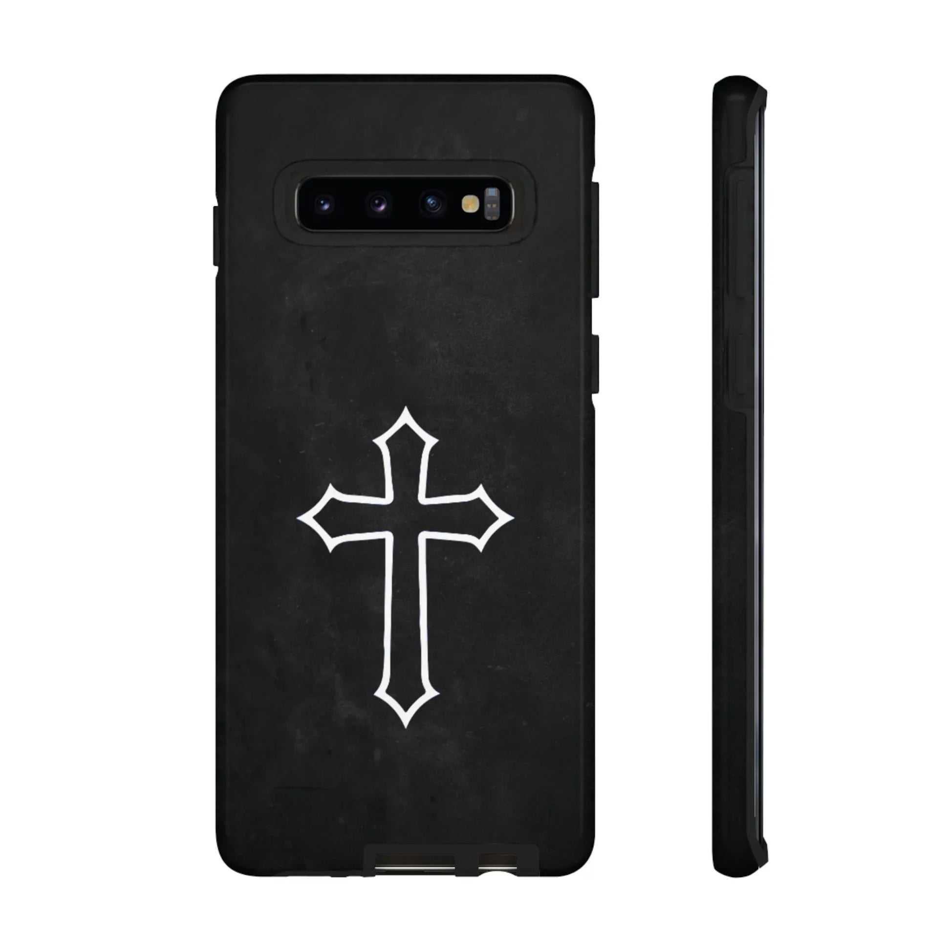 Black Christian Cross Phone Case - Glossy Edition - Sheep Of Jesus
