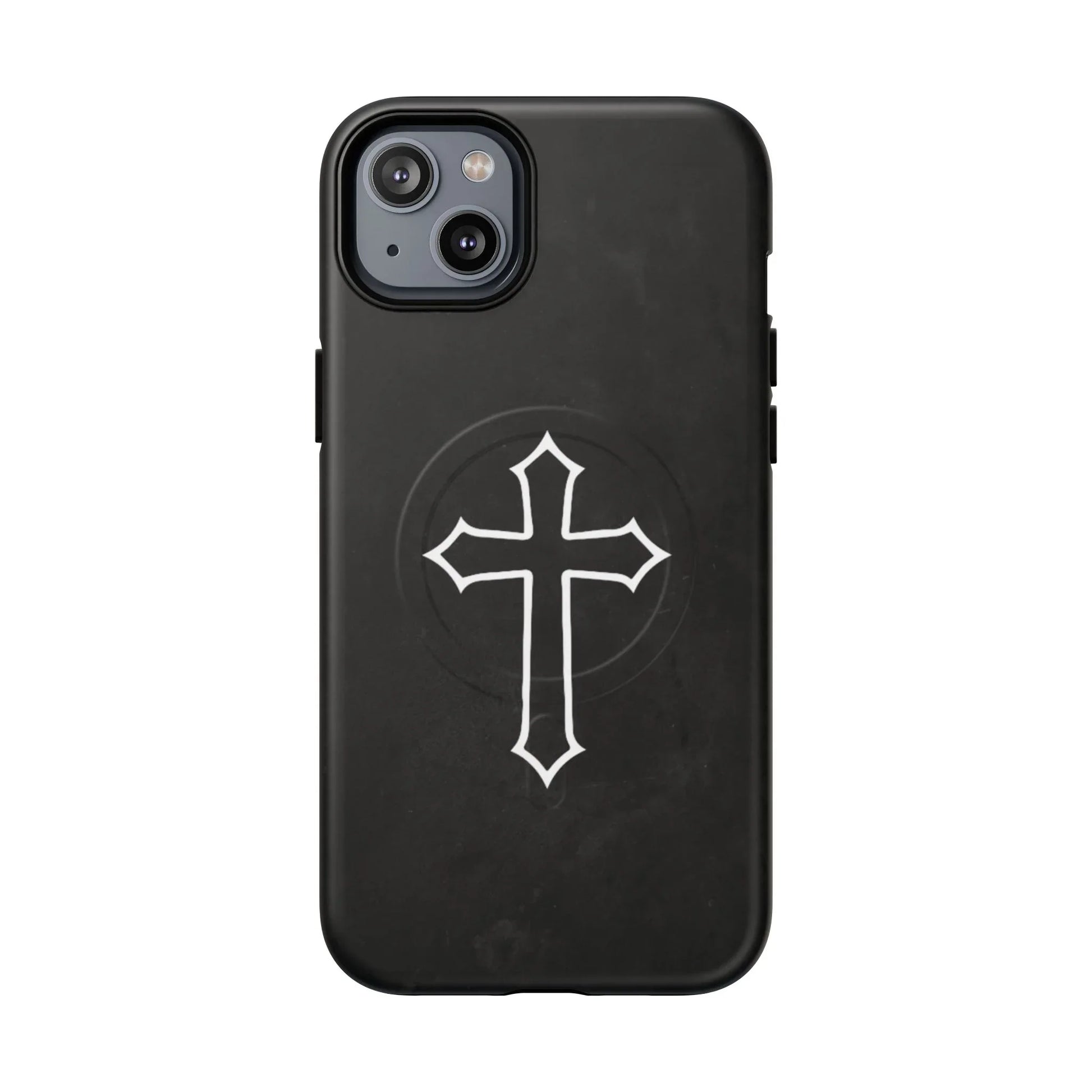 Black Christian Cross Phone Case - Matte/Glossy Edition + Magnetic - Sheep Of Jesus