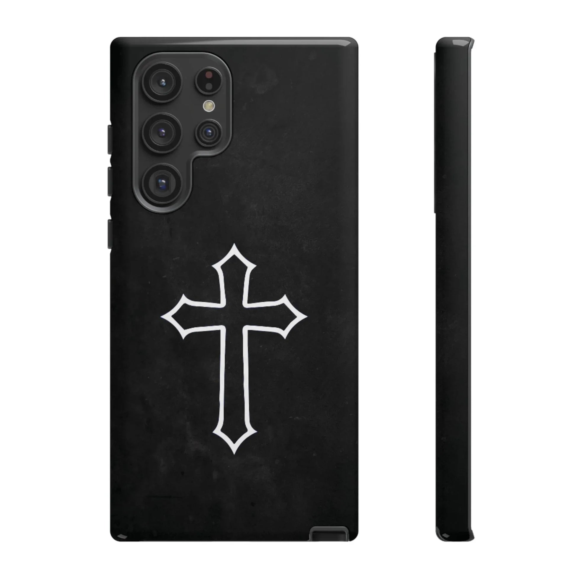 Black Christian Cross Phone Case - Glossy Edition - Sheep Of Jesus