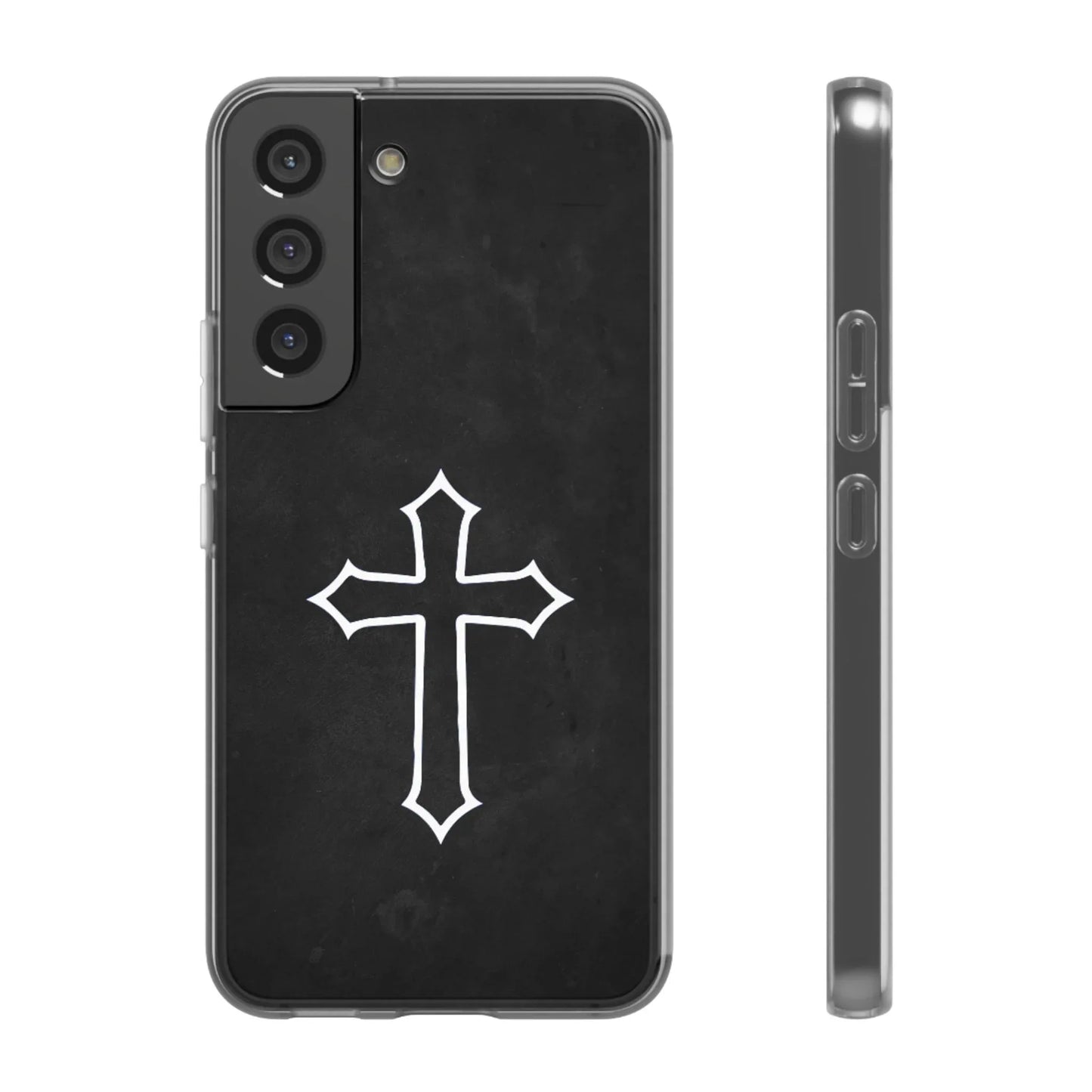 Black Christian Cross Phone Case - Flexible Edition - Sheep Of Jesus