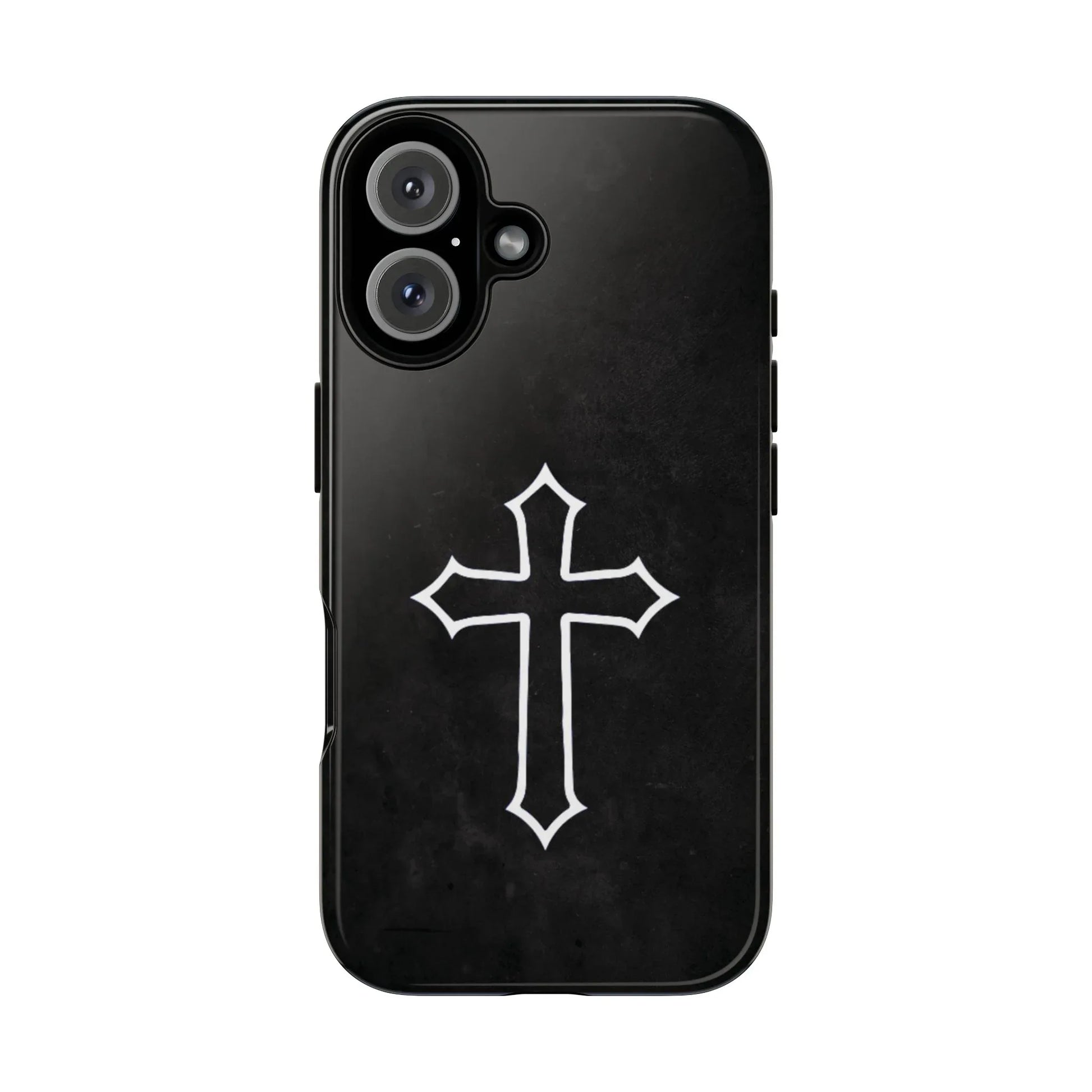 Black Christian Cross Phone Case - Glossy Edition - Sheep Of Jesus