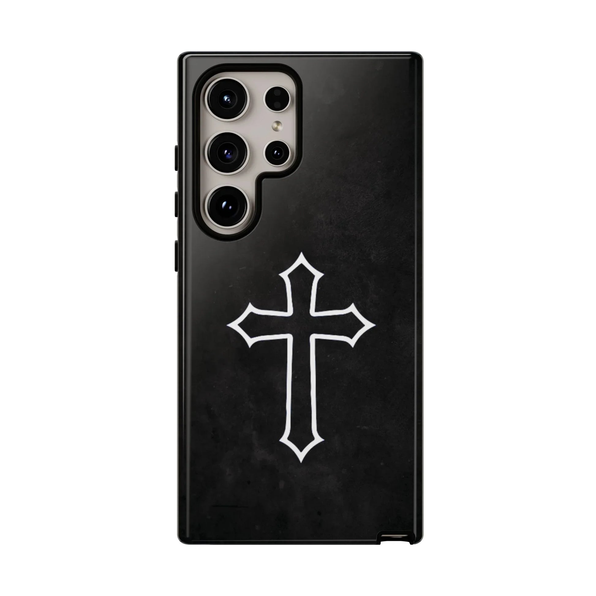 Black Christian Cross Phone Case - Glossy Edition - Sheep Of Jesus