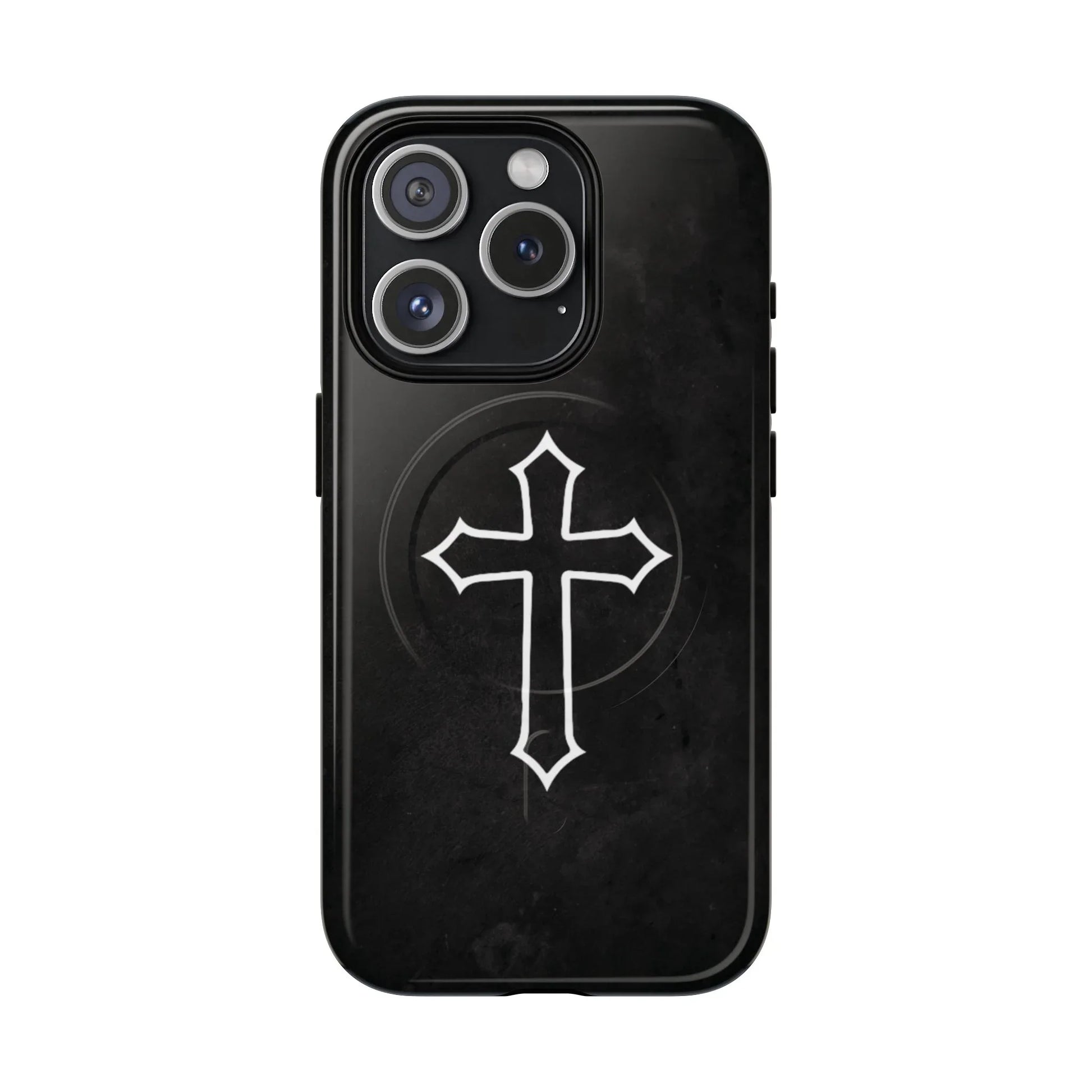 Black Christian Cross Phone Case - Matte/Glossy Edition + Magnetic - Sheep Of Jesus