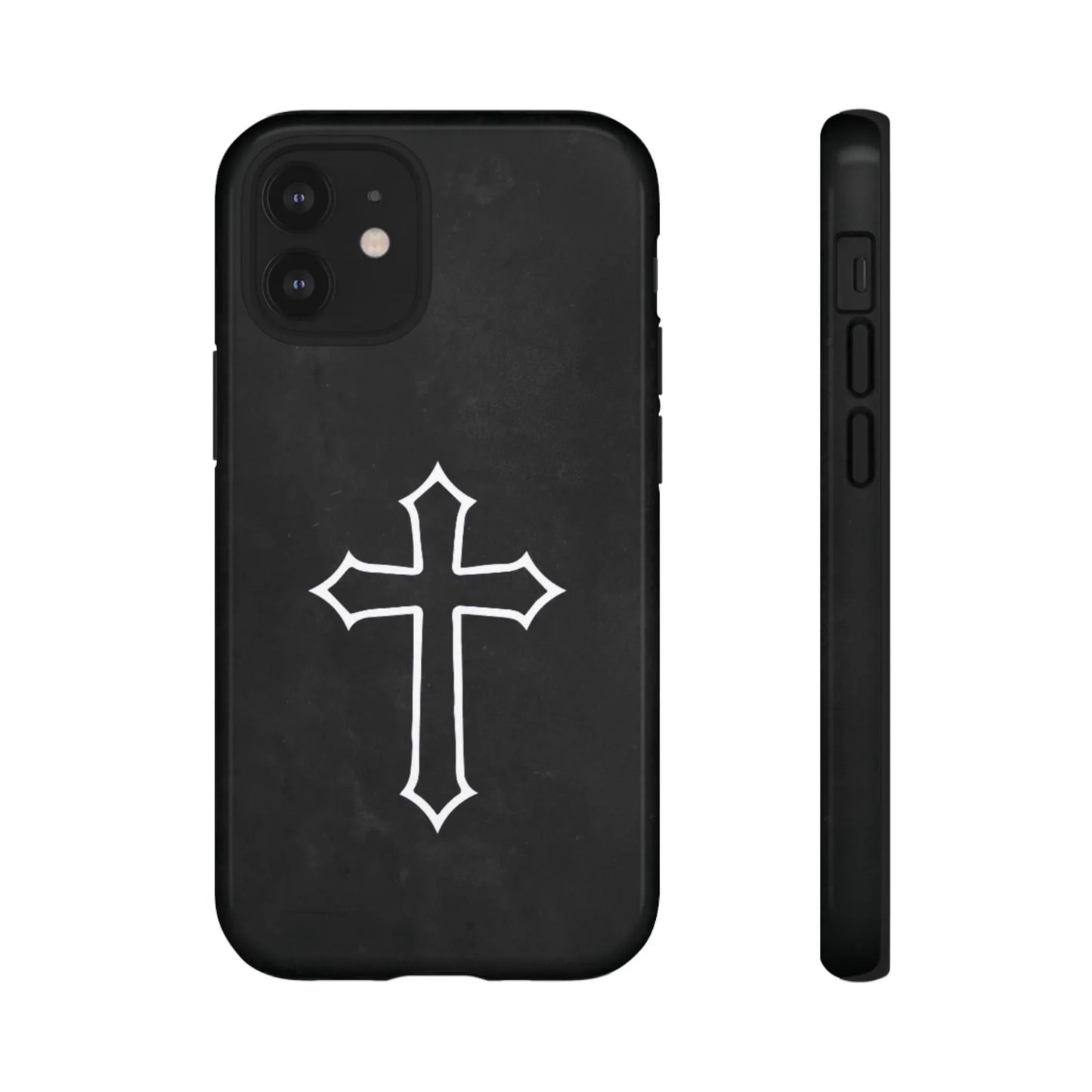 Black Christian Cross Phone Case - Glossy Edition - Sheep Of Jesus