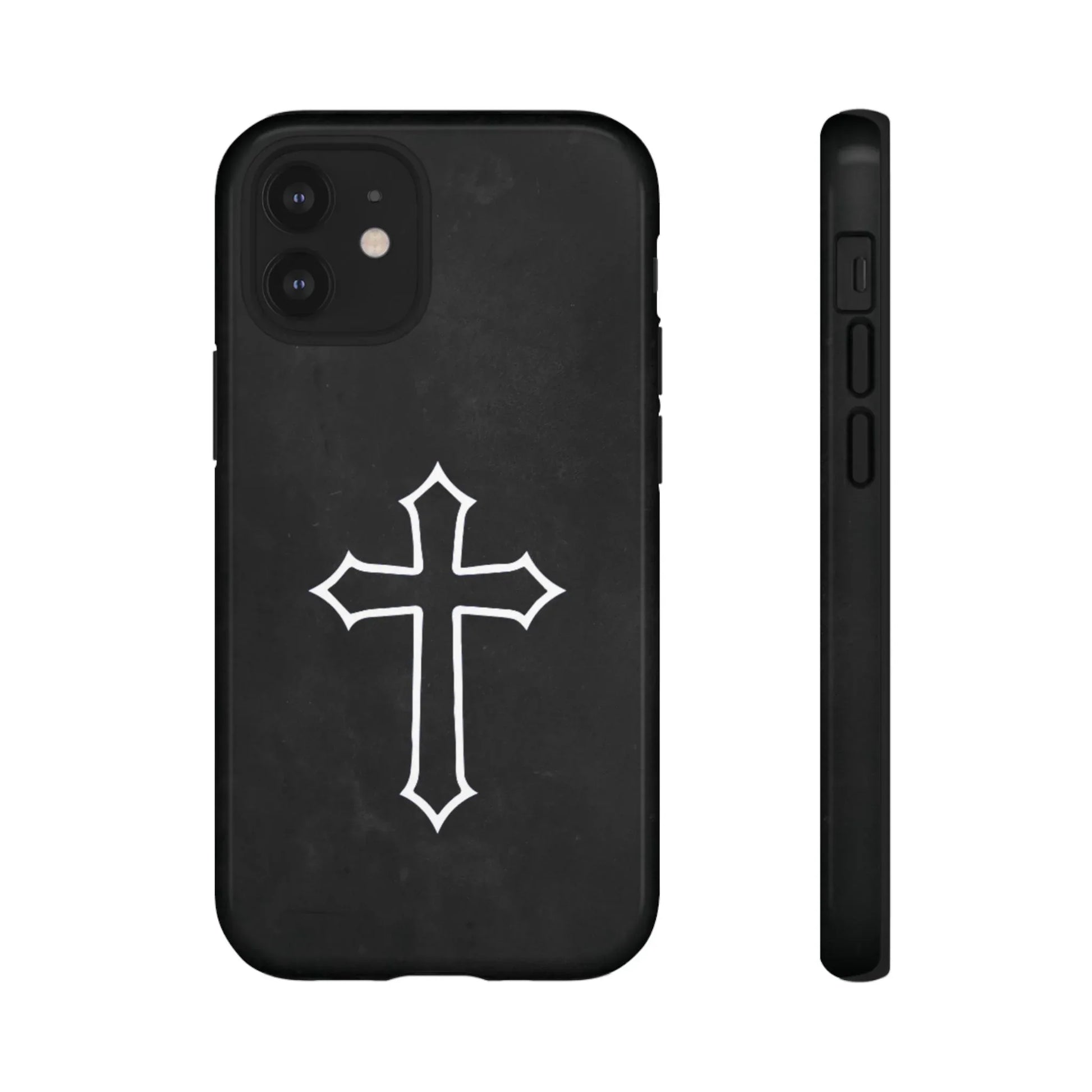 Black Christian Cross Phone Case - Glossy Edition - Sheep Of Jesus