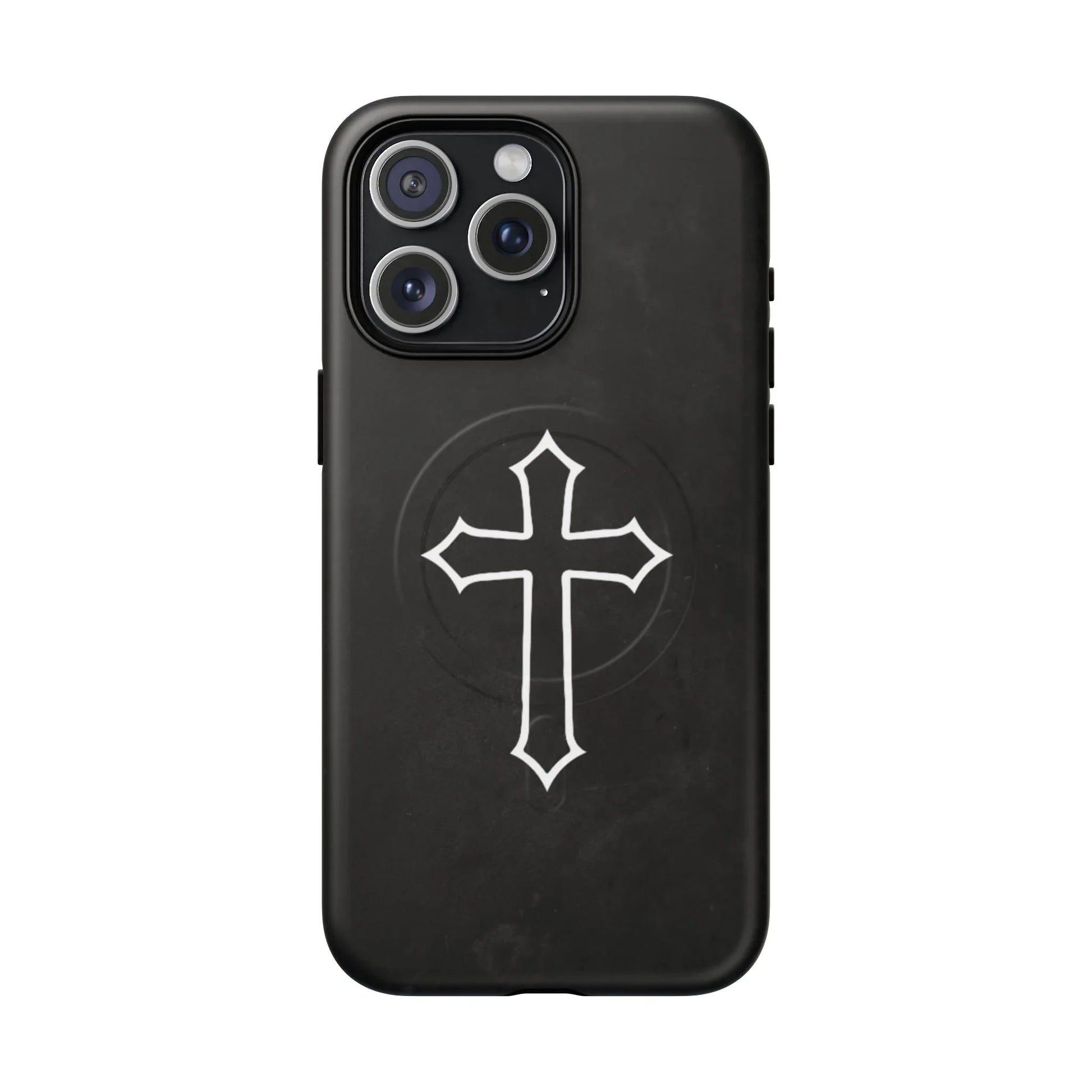 Black Christian Cross Phone Case - Matte/Glossy Edition + Magnetic - Sheep Of Jesus