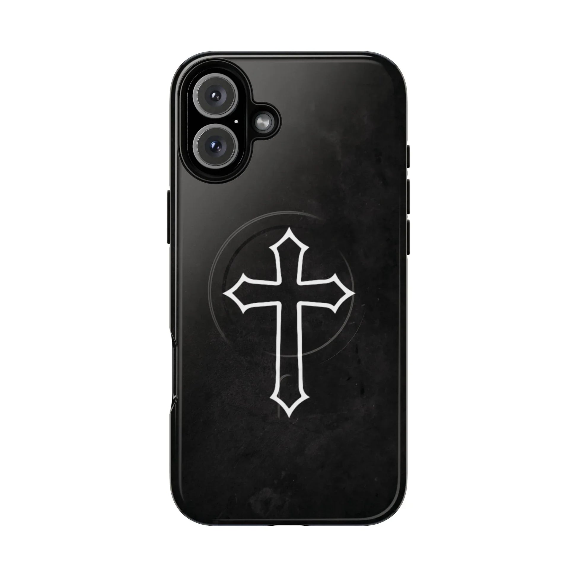 Black Christian Cross Phone Case - Matte/Glossy Edition + Magnetic - Sheep Of Jesus