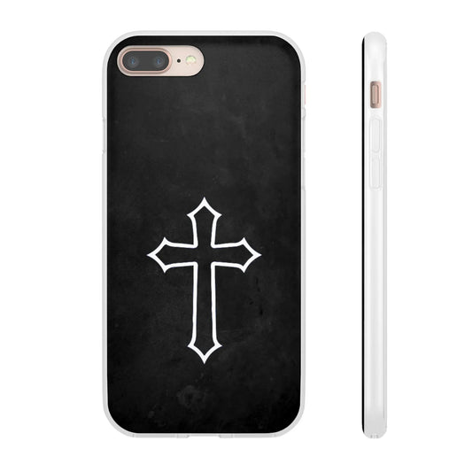 Black Christian Cross Phone Case - Flexible Edition - Sheep Of Jesus