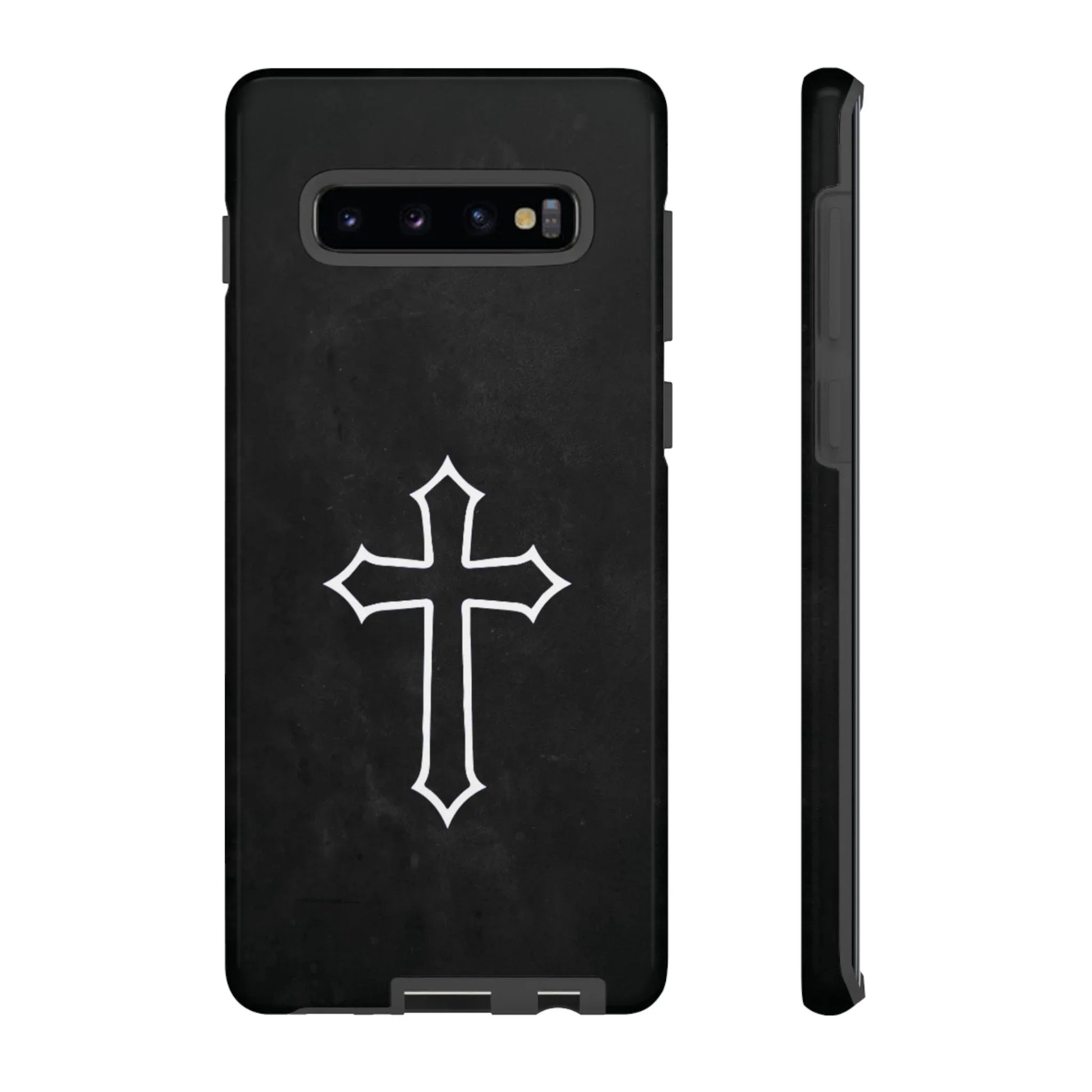 Black Christian Cross Phone Case - Glossy Edition - Sheep Of Jesus