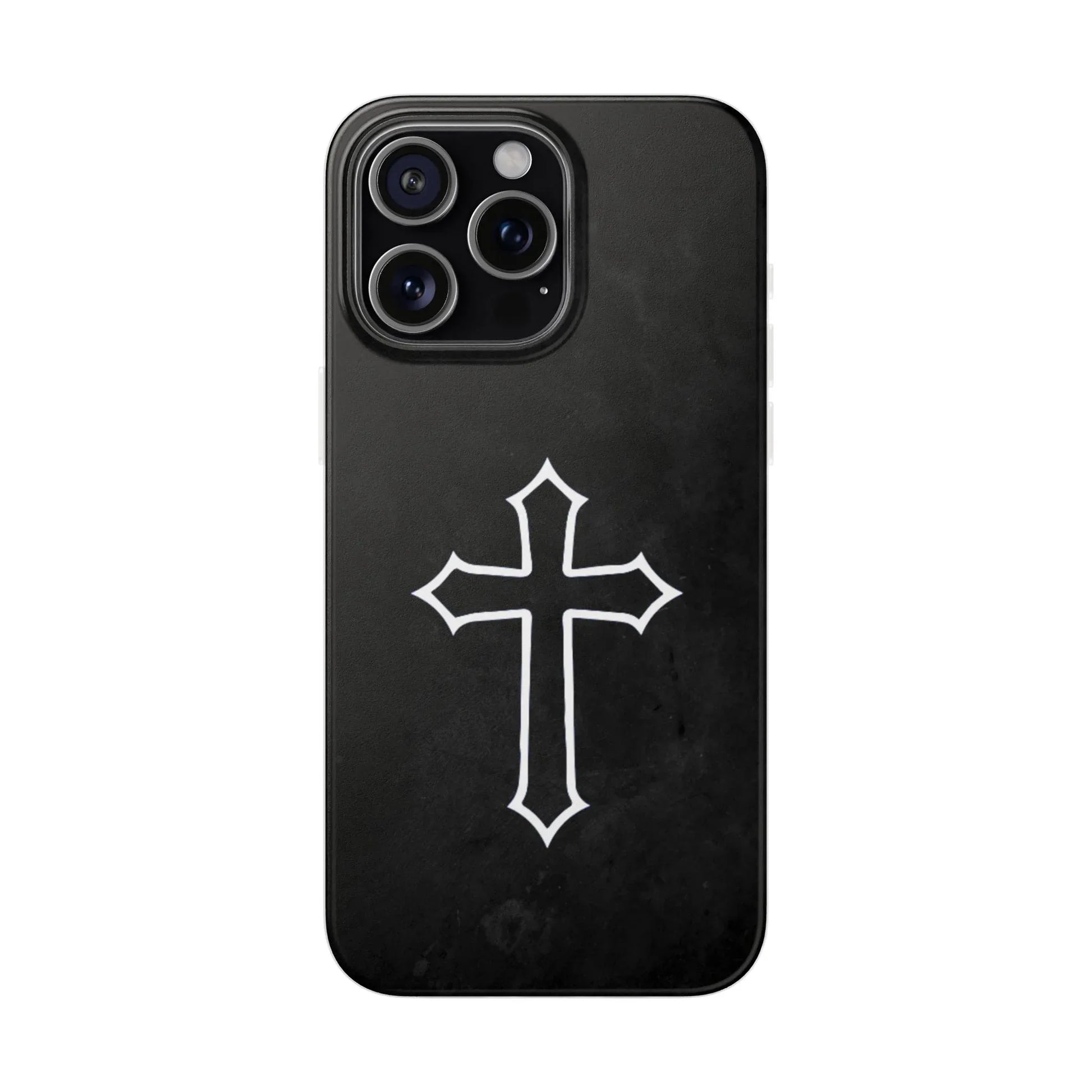 Black Christian Cross Phone Case - Flexible Edition - Sheep Of Jesus