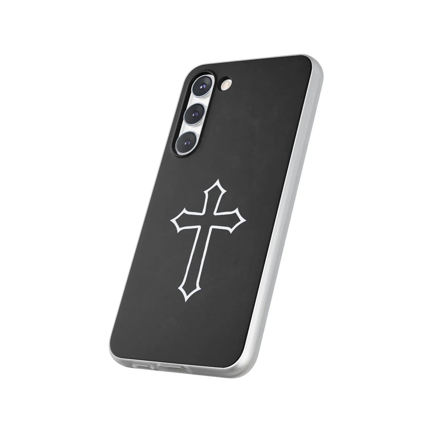 Black Christian Cross Phone Case - Flexible Edition - Sheep Of Jesus