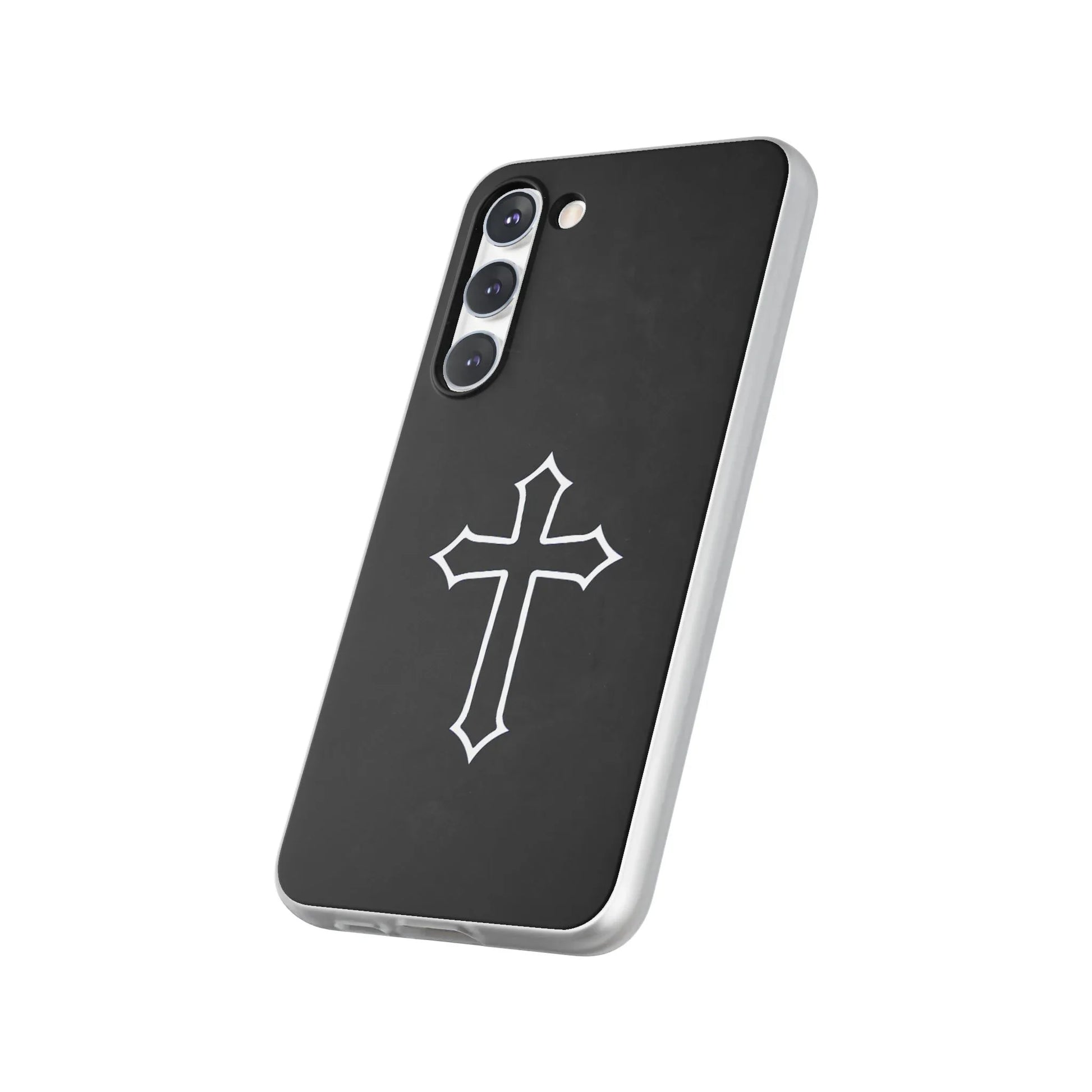 Black Christian Cross Phone Case - Flexible Edition - Sheep Of Jesus