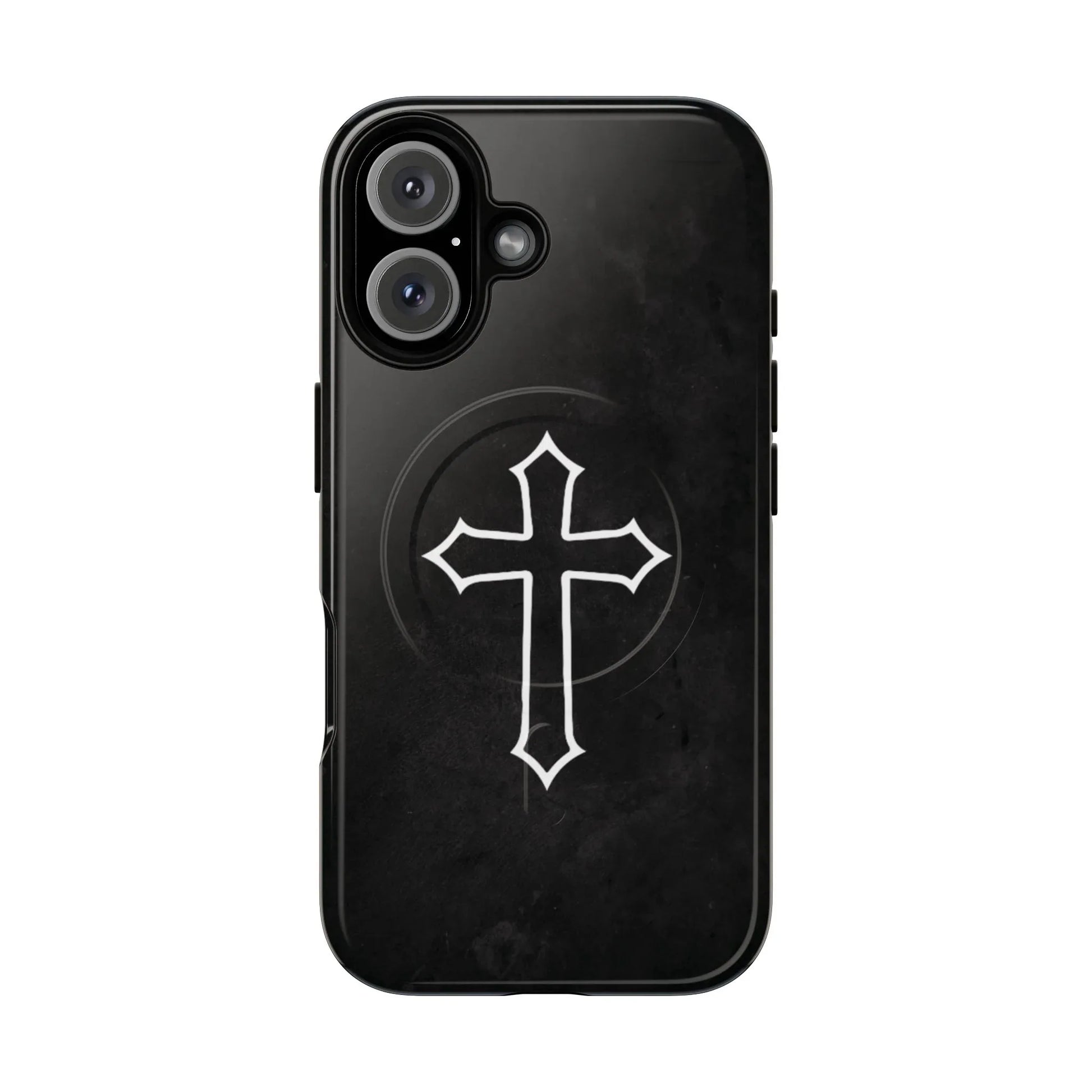 Black Christian Cross Phone Case - Matte/Glossy Edition + Magnetic - Sheep Of Jesus