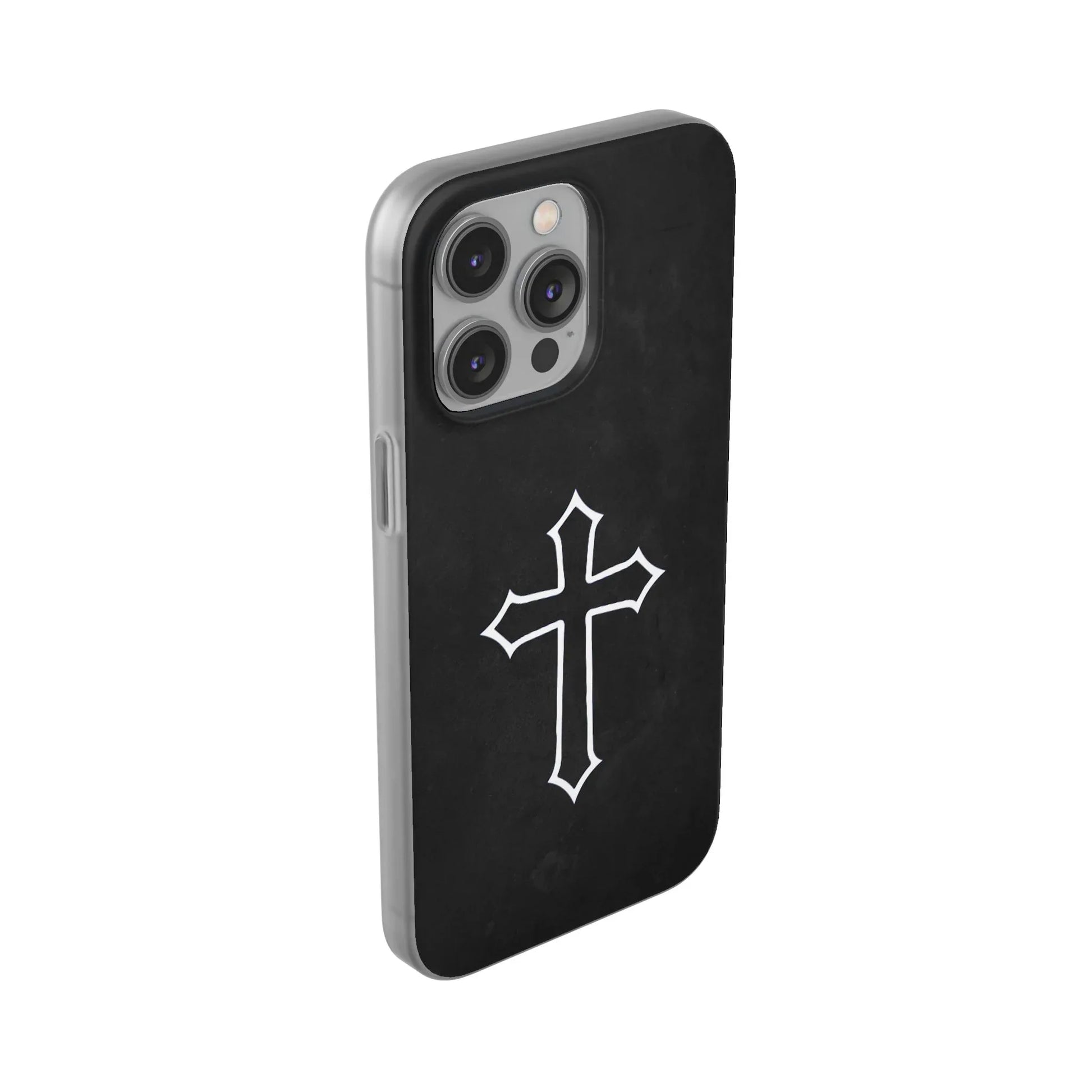 Black Christian Cross Phone Case - Flexible Edition - Sheep Of Jesus