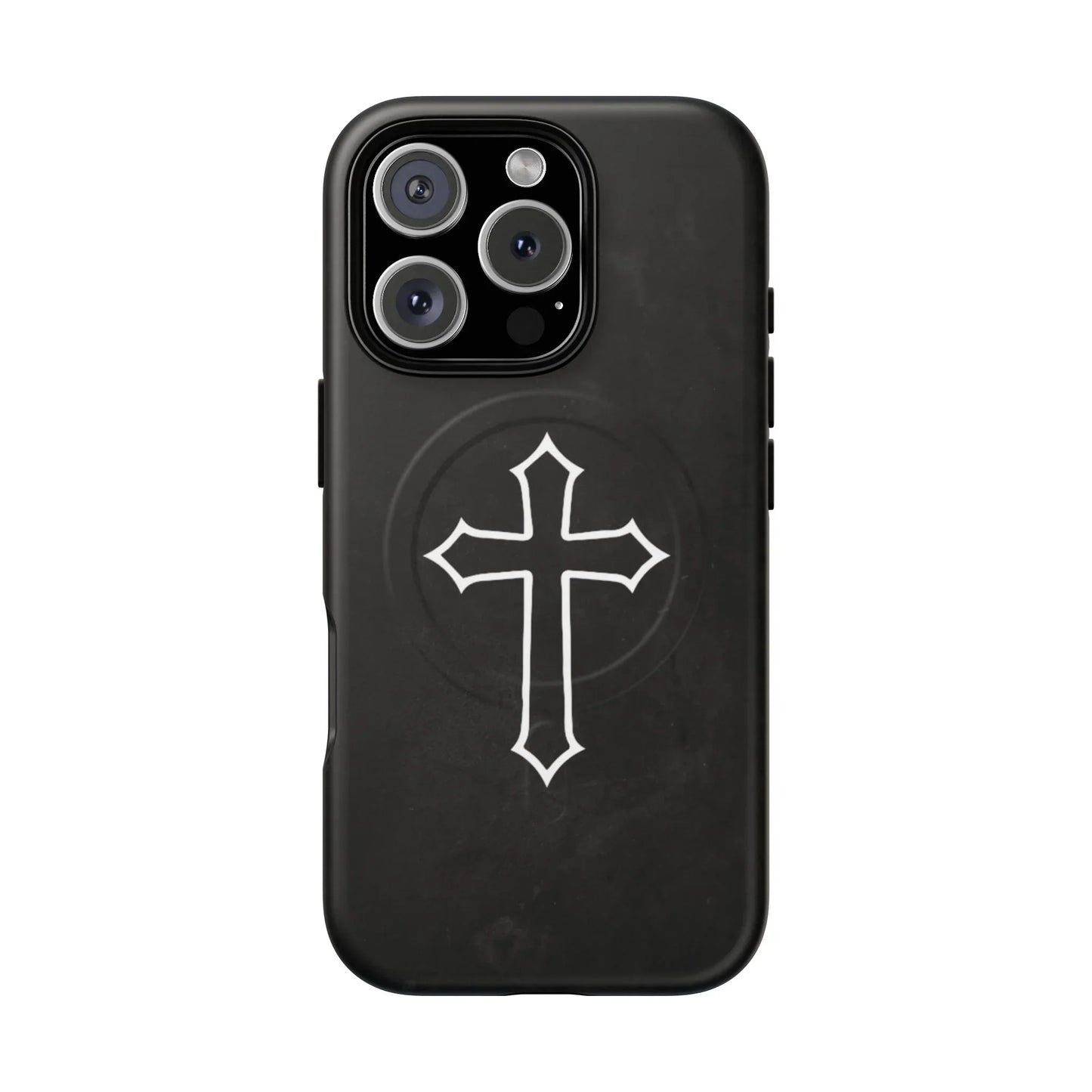 Black Christian Cross Phone Case - Matte/Glossy Edition + Magnetic - Sheep Of Jesus