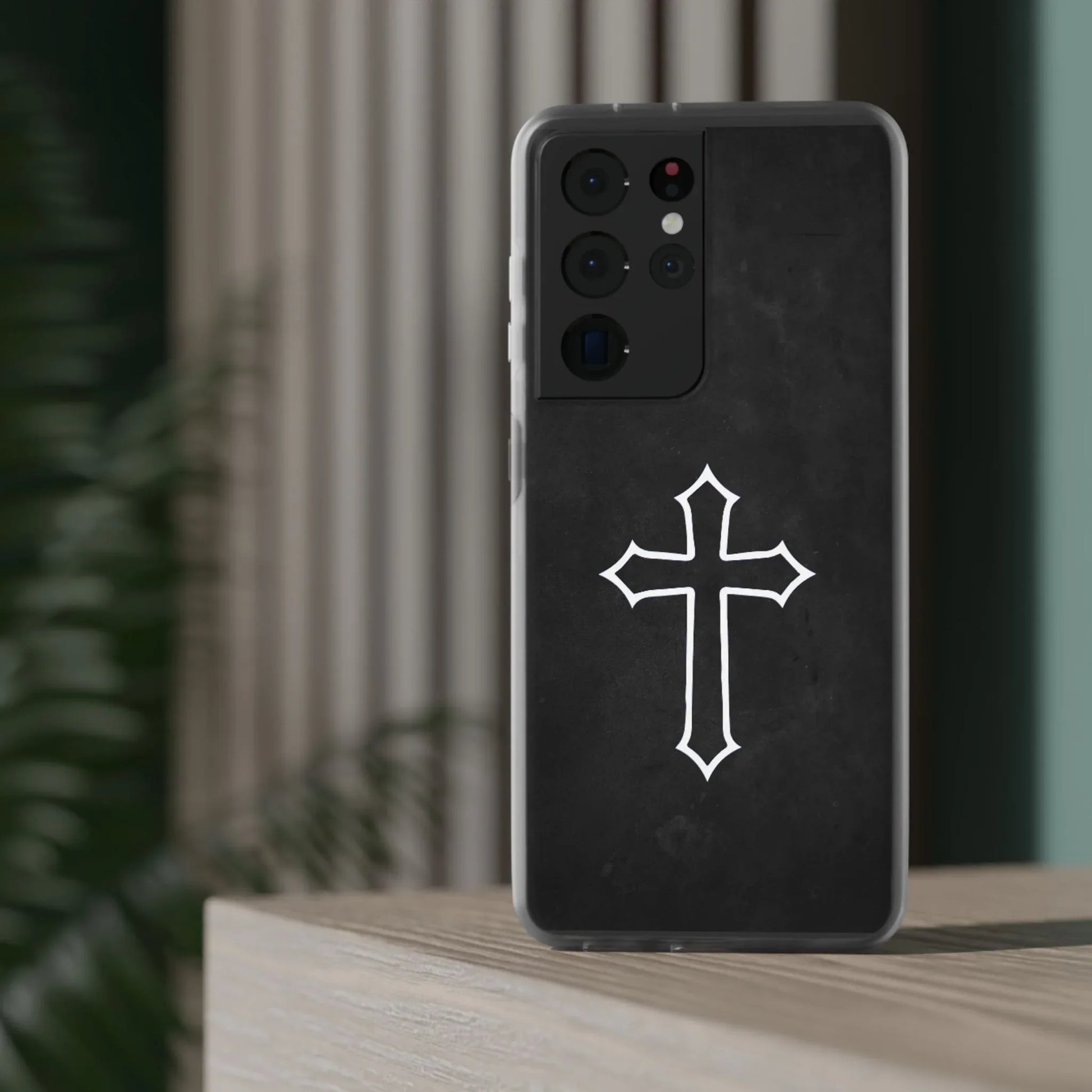 Black Christian Cross Phone Case - Flexible Edition - Sheep Of Jesus