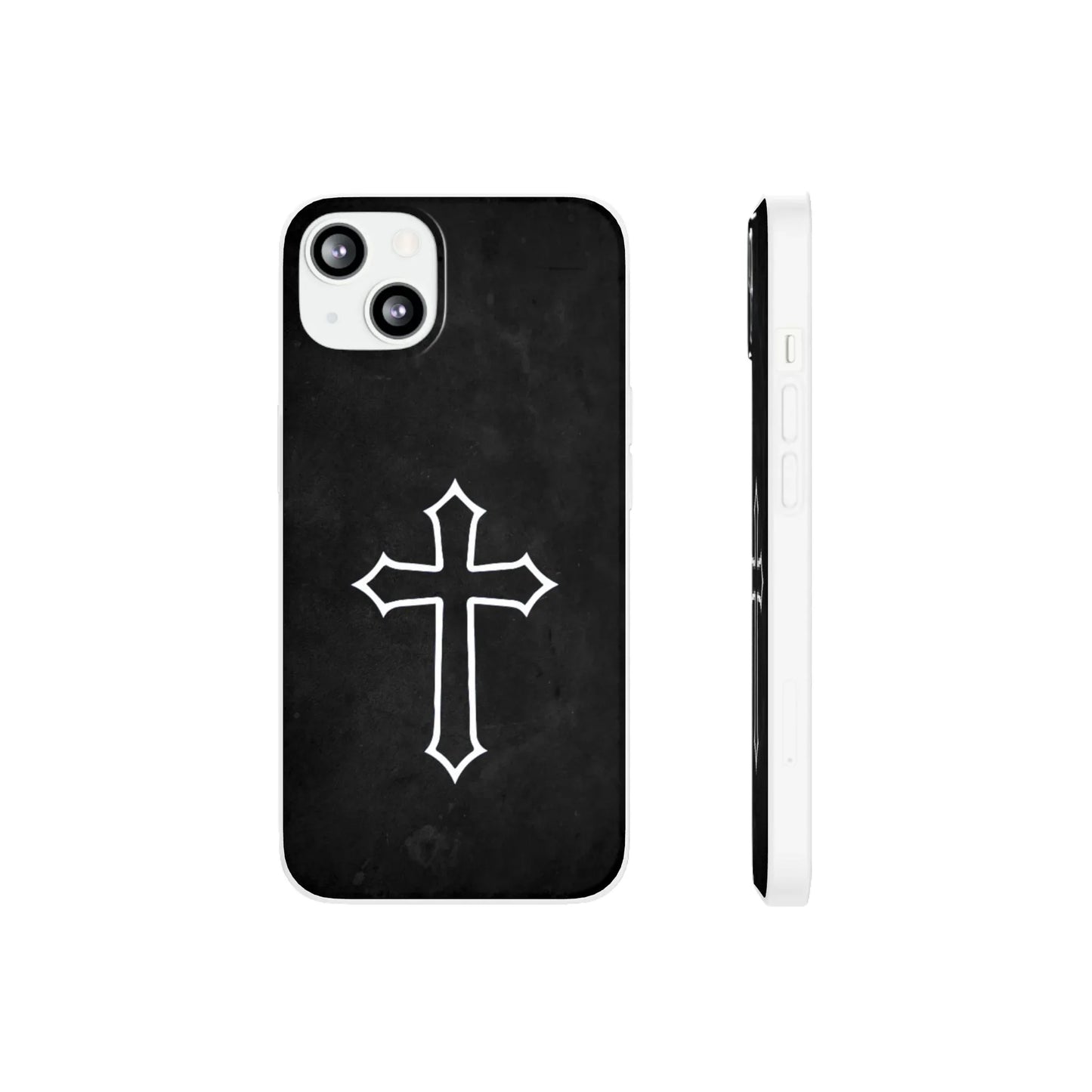Black Christian Cross Phone Case - Flexible Edition - Sheep Of Jesus