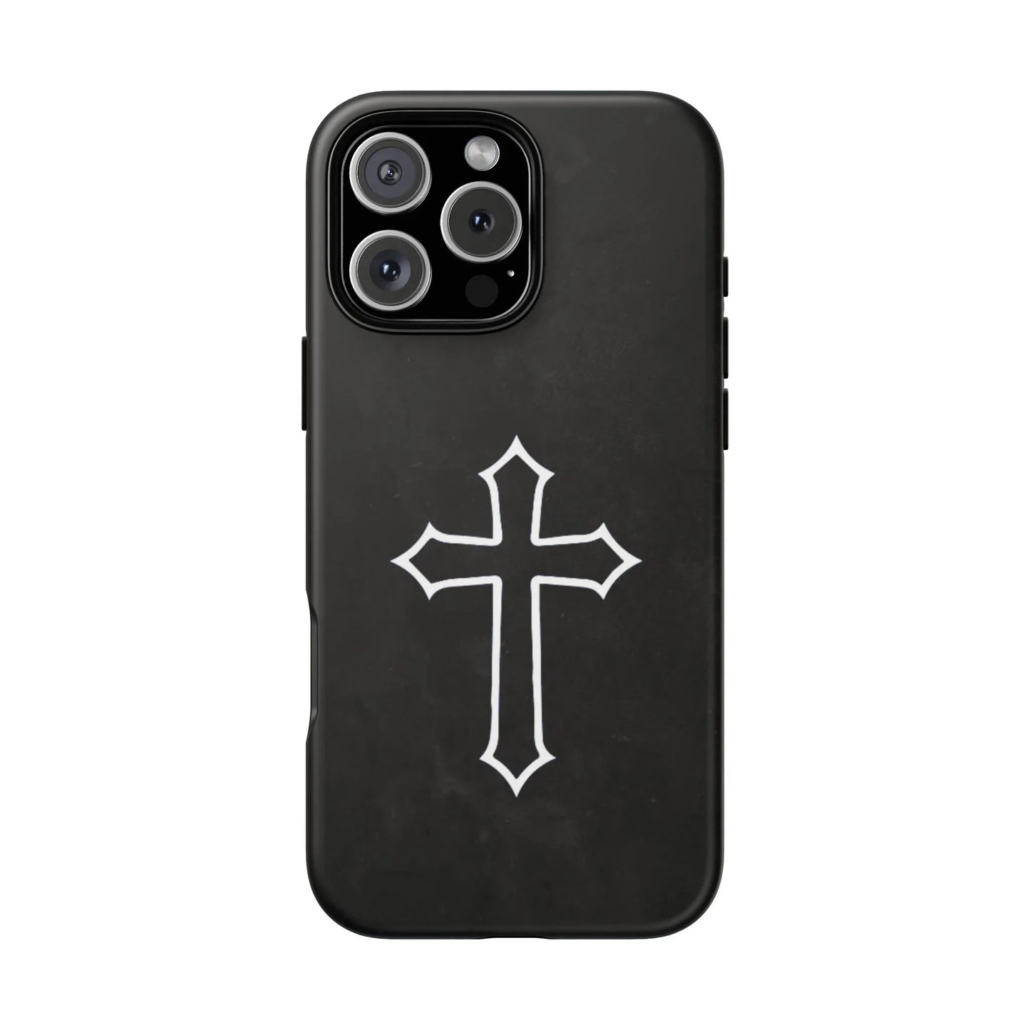 Black Christian Cross Phone Case - Matte Edition - Sheep Of Jesus