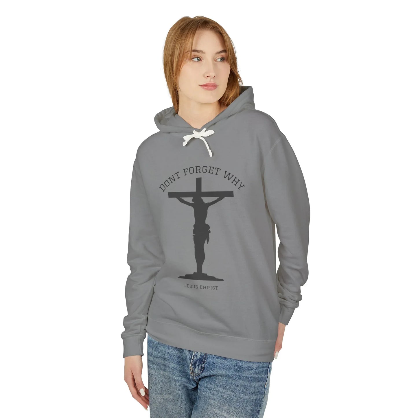 "Don't Forget Why", Faith-Inspired Lightweight Hoodie - Sheep Of Jesus