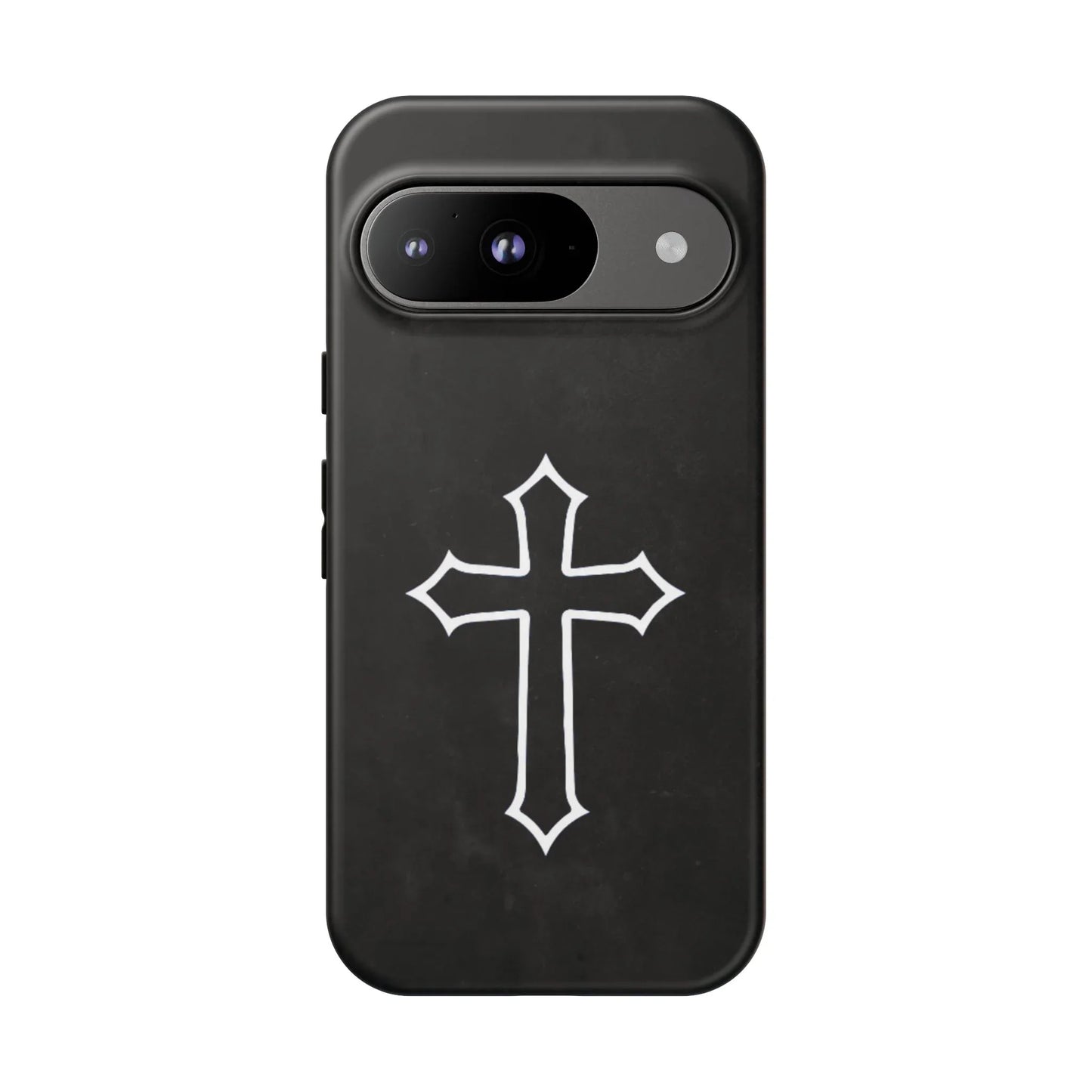 Black Christian Cross Phone Case - Matte Edition - Sheep Of Jesus