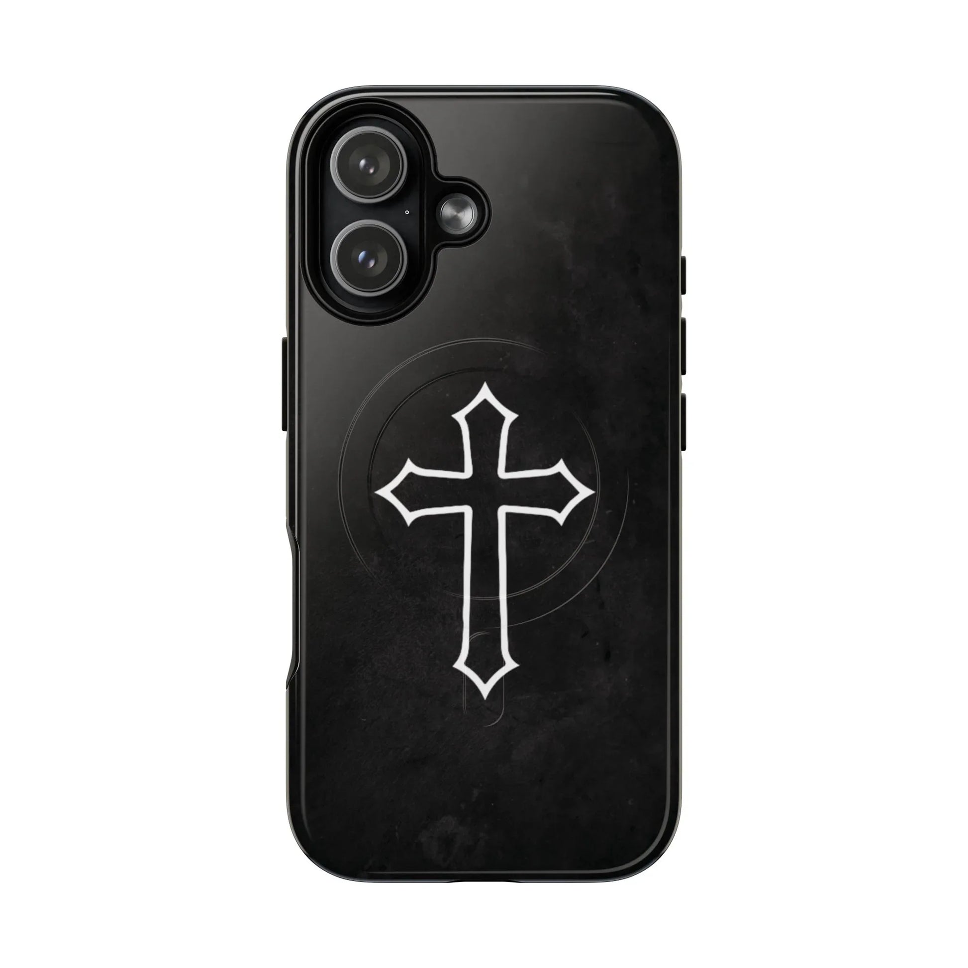 Black Christian Cross Phone Case - Matte/Glossy Edition + Magnetic - Sheep Of Jesus