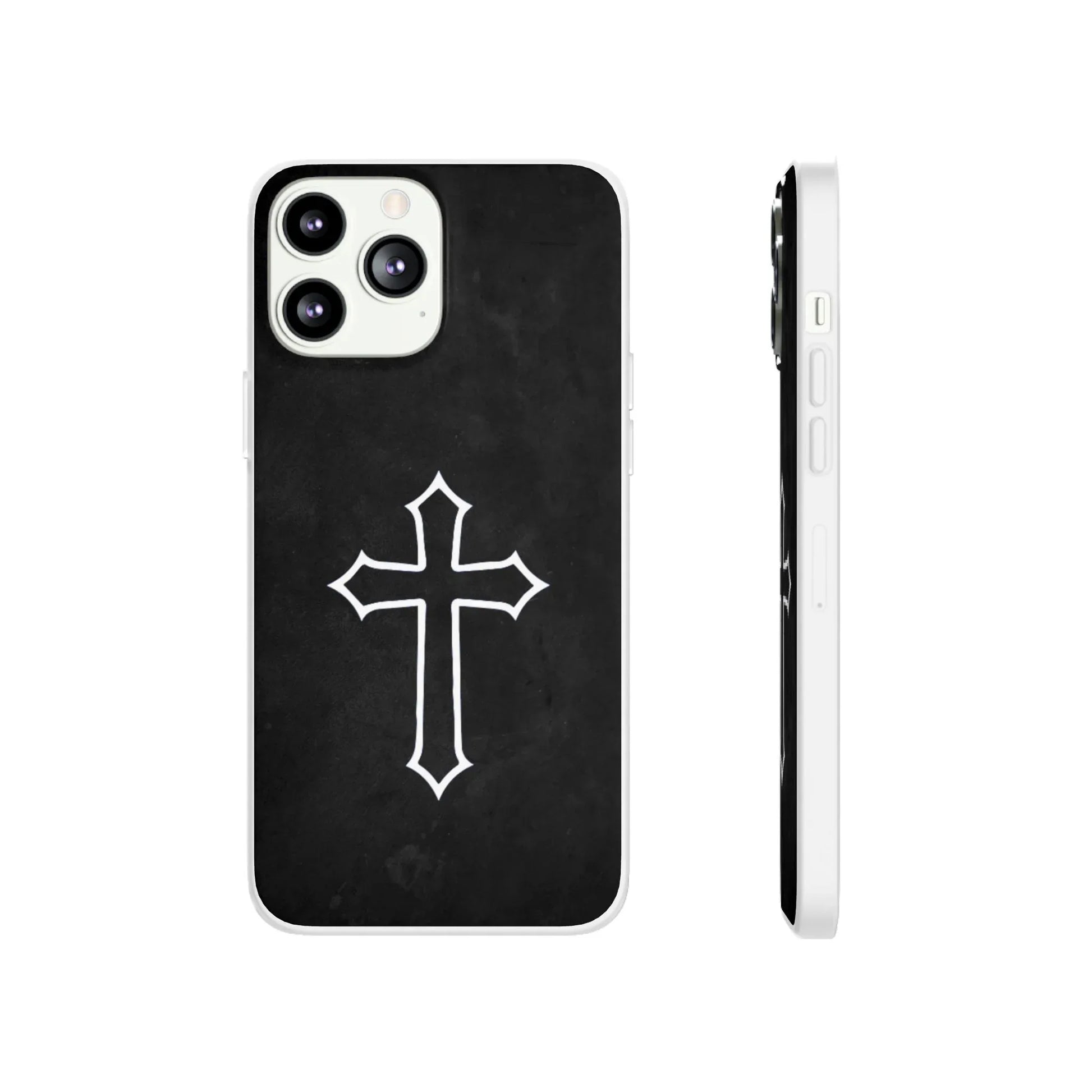 Black Christian Cross Phone Case - Flexible Edition - Sheep Of Jesus