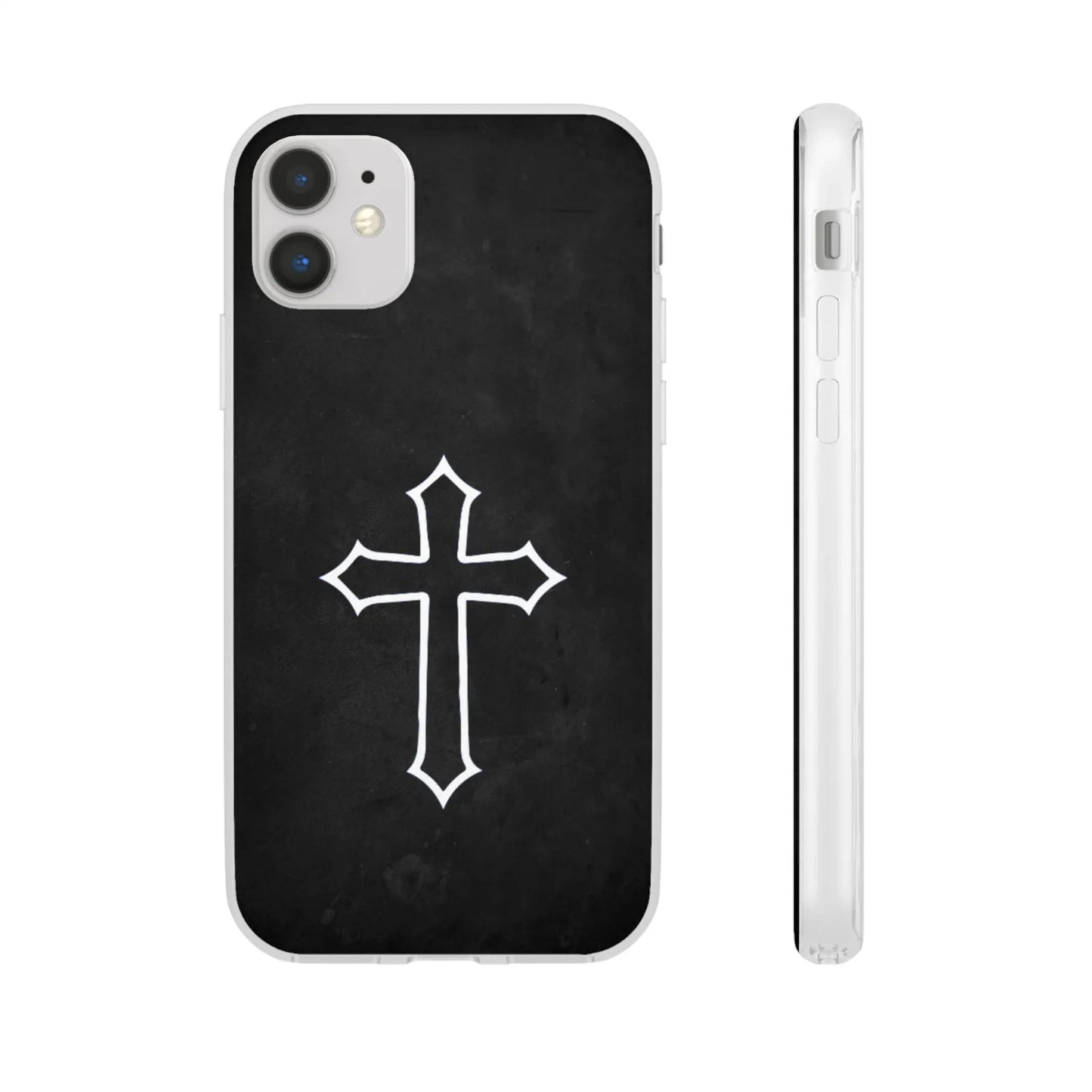 Black Christian Cross Phone Case - Flexible Edition - Sheep Of Jesus
