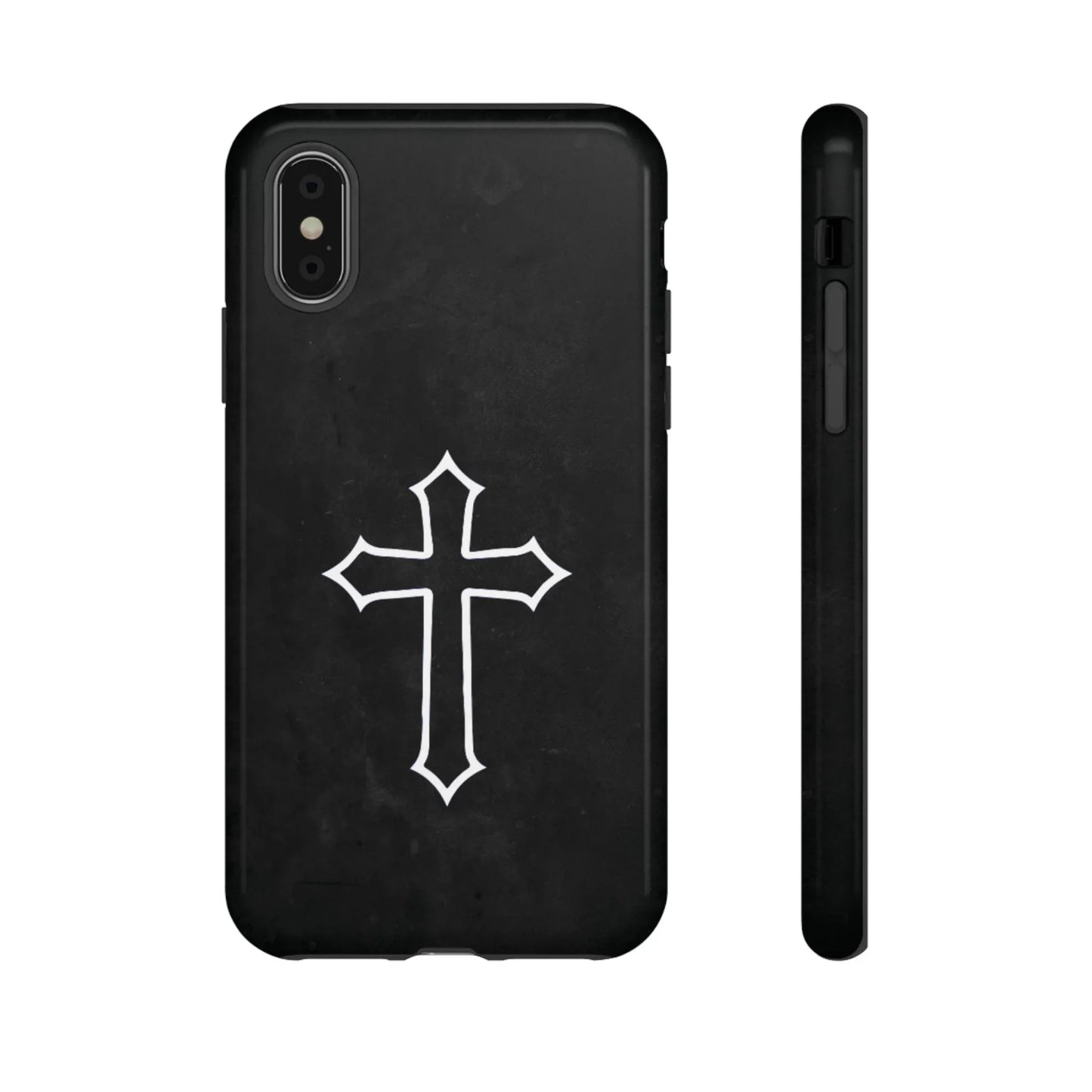 Black Christian Cross Phone Case - Glossy Edition - Sheep Of Jesus